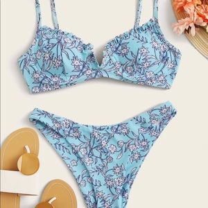 floral swim suit